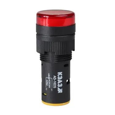 Лампа AD16DS(LED) матрица D16мм красный 220В DC