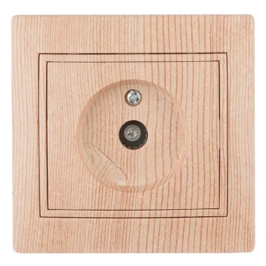 Розетка TV одиночная, СУ, Plano, сосна, 1-301-11