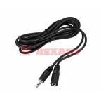 Аудио кабель 3.5 мм гнездо - штекер, 3 м