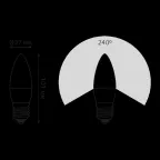 Лампа светодиодная LED 6 Вт 420 лм 3000К свеча теплый E27 AC 220В Elementary Gauss