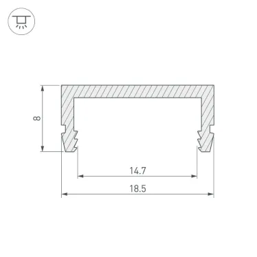 Профиль ARH-CH15-2000 ANOD (ARL, Металл)