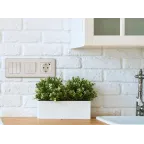 Выключатель двухклавишный с подсветкой/индикацией INSPIRIA 10 AX 250 В~ слоновая кость