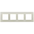 Рамка на 4 поста, стекло, Эра Elegance, сл.кость+сл.кость, 14-5104-02