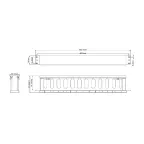 Организатор кабельный пластиковый с крышкой. глубина 75 мм