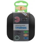 Тройник 3гнезда 220V + 2xUSB 2100mA , c заземлением, со шторками (черный) SP-3e-USB-BLACK