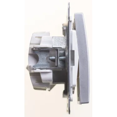 W59 Выключатель трехклавишный, 10АХ, механизм, матовый хром