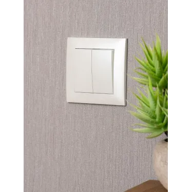 Валенсия лицевая панель выключателя 2-кл. 10А жемчуг