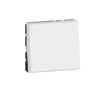 Кнопочный выключатель Mosaic 2 модуля - 6 A - белый
