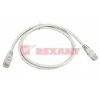 Патч-корд UTP кат. 5e, длина 1,5 метра, неэкранированный, серый,