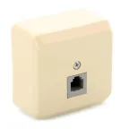 ЭТЮД Розетка телефонная 1xRJ11 наружная бежевая