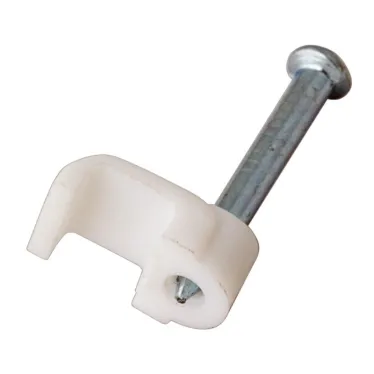 Крепеж кабеля плоский 12х6 мм, белый (50 шт/уп)