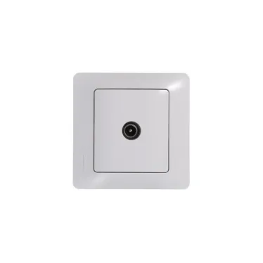 GLOSSA Розетка телевизионная TV проходная в рамку 4дБ белая