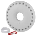 Фонарик светильник подвесной на батарейках 3хAA, подвес, карабин, магнитный в палатку, 24 LED KB-501 НЛО-24