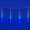 Занавес светодиодный фигурный Падающие звезды соединяемый 2,4х0,5м 8 подвесов 240 светодиодов Разноцветный свет Провод прозрачный ULD-E2405-240/DTK MULTI IP44 METEOR