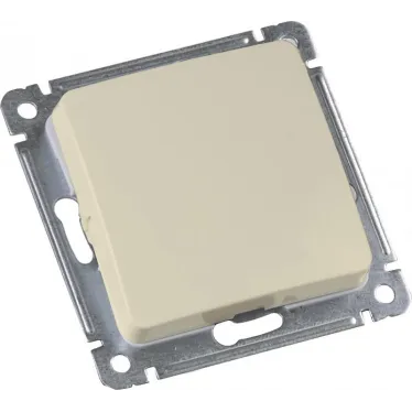 MASTER Звонковая кнопка одноклавишная скрытой установки, в рамку, слоновая кость