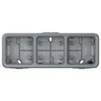 Коробка трехпостовая горизонтальная, цвет серый