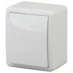 Выключатель IP54, 10АХ-250В, ОУ, Эра Эксперт, Al+Cu, белый,11А-1401-01