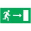 Знак ''Направление к эвакуационному выходу направо'' 150х300мм PROxima