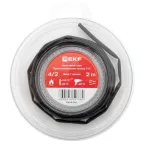 ТУТ нг 4/2 черная ролик 2 м EKF