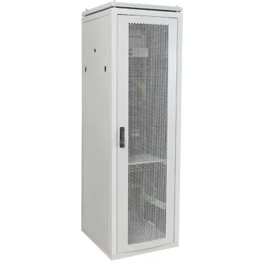 Шкаф сетевой 19дюйм LINEA N 18U 600х600 мм перфорированная передняя дверь серый