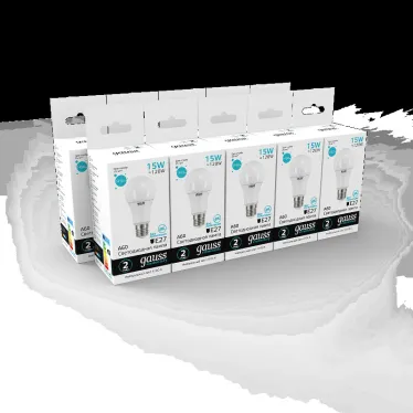 Лампа светодиодная LED 15 Вт 1450 лм 4100К А60 груша нейтральный E27 AC 220В Elementary Gauss