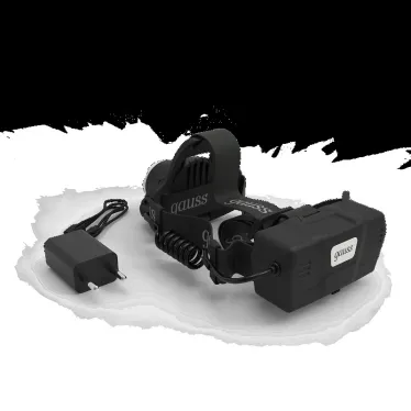 Фонарь светодиодный налобный 5 Вт 450 лм Черный IP44 аккумуляторный Li-ion 2400мАч GFL Gauss