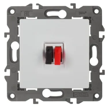 Розетка аудио, Эра Elegance, белый, 14-3111-01