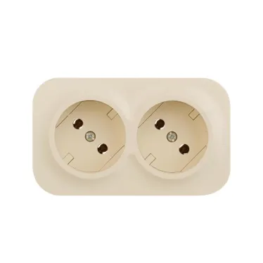 Quteo розетка двойная без заземления без шторок - 16 A - 250 В IP 20 - Слоновая кость