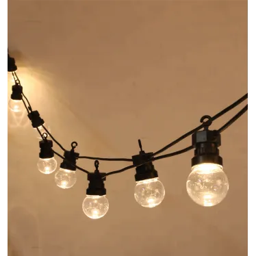 Уличная гирлянда Лофт, черный каучук, 20 прозрачных ламп х 5 LED, влагостойкая IP44 | 331-357 | NEON-NIGHT