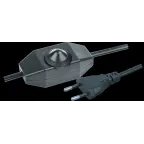 Шнур NPS-FS02-170-2x0.5-BL 1.7м с дим.выкл.чер.Nav