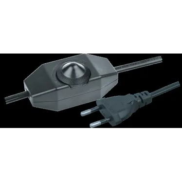 Шнур NPS-FS02-170-2x0.5-BL 1.7м с дим.выкл.чер.Nav