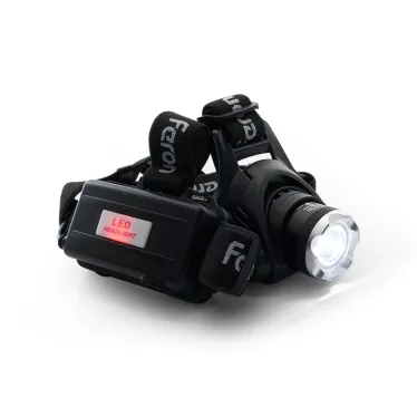 Фонарь светодиодный налобный аккумуляторный ZOOM 5w 2х18650 IP44 пластик алюминий