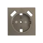 Валенсия лицевая панель розетки 1-местной с/з 16А кашемир с защ. штор. с 2 USB 2,1А