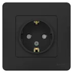 BLANCA скрытой установки розетка с заземлением со шторками, 16А, 250В, антрацит