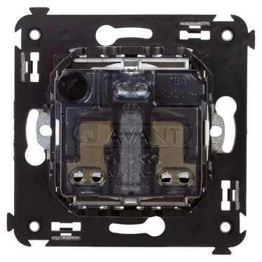 Avanti Розетка в стену 2P+E с з/ш Закаленная сталь