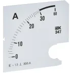 Шкала сменная для амперметра Э47 30/5А класс точности 1,5 96х96мм