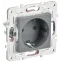 SKANDY Розетка с заземлением без защитных шторок 16А SK-R05Gr серый IEK
