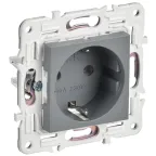 SKANDY Розетка с заземлением без защитных шторок 16А SK-R05Gr серый IEK