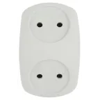 Разветвитель электрический SPx-2-W на 2 розетки без заземления 10А белый