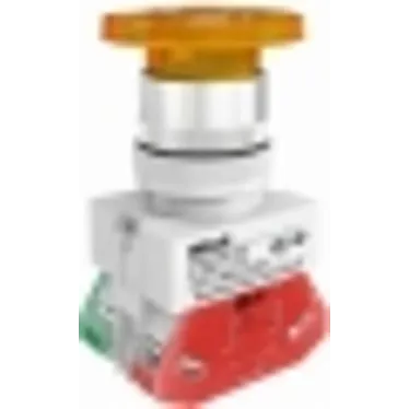 Выключатель кнопочный ВK-22 AELA диам. 22мм грибовидный желтый неон 220В