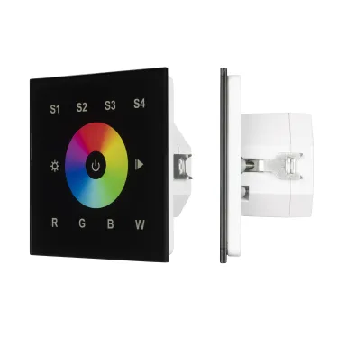 INTELLIGENT ARLIGHT Сенсорная панель DALI-901-11-1G-4SC-RGBW-DT8-IN Black (BUS/230V) (IARL, IP20 Пластик, 3 года) | 037199 | Arlight