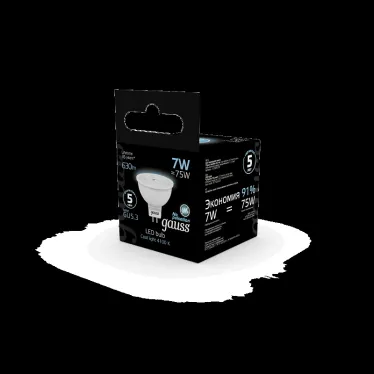 Лампа светодиодная LED 7 Вт 630 лм 4100К софит MR16 нейтральный GU5.3 AC 220В Black Gauss