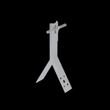 Коньковый держатель зажимной для прутка D 5-8 мм H80 мм INOX304