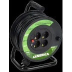 Катушка УК30 с т/з 4 места 2P+PE/30м 3х1,5мм2 | WKP20-16-04-30-G | GENERICA