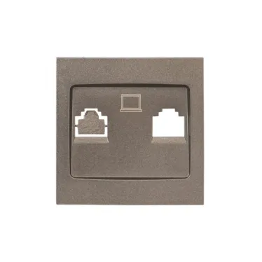 Валенсия лицевая панель розетки RJ-45 1-местная графит