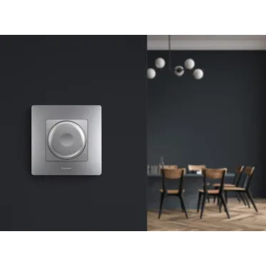 ETIKA Светорегулятор поворотный без нейтрали 300Вт алюминий