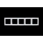 Рамка на 5 постов алюминий