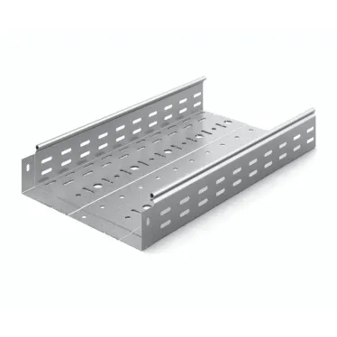 Металлический лоток перфорированный 300х80х3000, толщина 1,0 мм, Сендзимир цинк