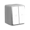 AtlasDesign PROFI IP54 2-клавишный выключатель для жалюзи, 2хсх.4, серый