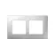 Рамка 2 поста TOP IMPACT Scudo алюминий